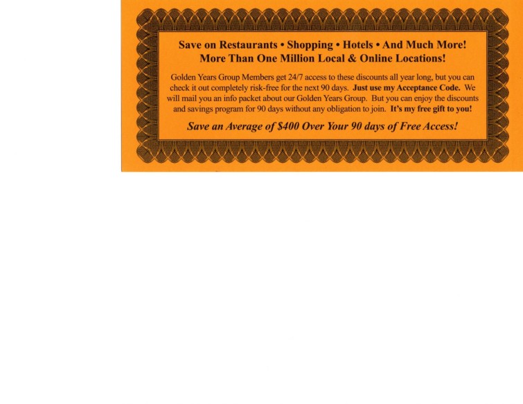 400 savings gold card the golden years group